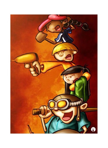 Printed Wall Sticker Multicolour 20cm