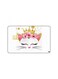 PRINTED BANK CARD STICKER Cute Cat Drawing With Roses And Crown