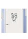 1pc Creative WC Sign Sticker, WC Pattern Self-Adhesive Wall Stickers, Toilet Home Decoration Wall Stickers,