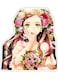 Girl Design Decorative Wall Sticker Multicolour