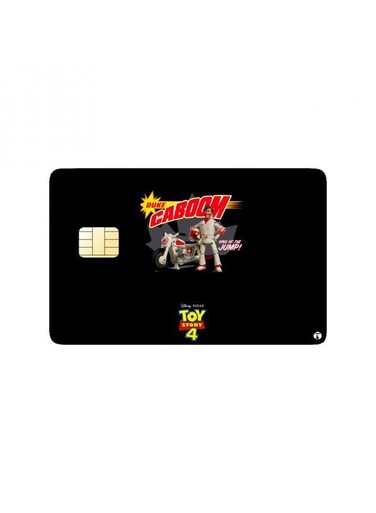 PRINTED BANK CARD STICKER Animation Duke Caboom From Toy Story By Disney