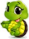 Turtle Design Decorative Wall Sticker Multicolour