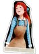 Girl Design Decorative Wall Sticker Multicolour