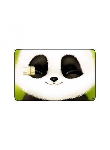 PRINTED BANK CARD STICKER Cute Panda Drawing