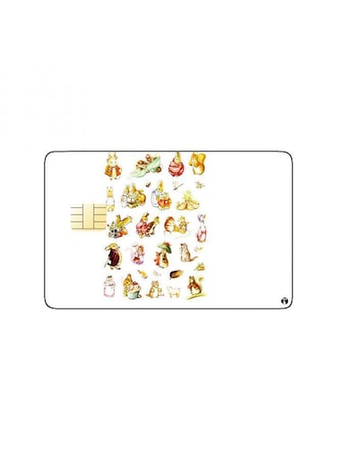 PRINTED BANK CARD STICKER Cute Animals Drawing