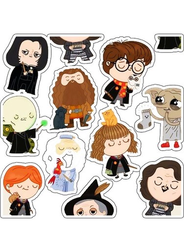 Harry Potter Characters Decorative Wall Sticker Multicolour