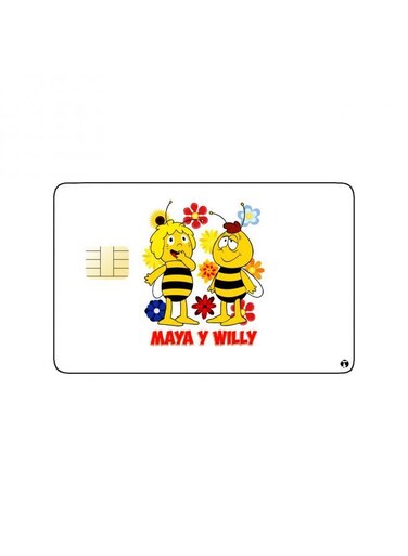 PRINTED BANK CARD STICKER Maya And Willy Anime