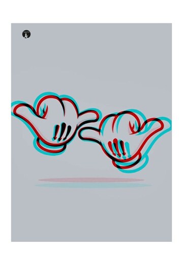 Printed Wall Sticker Multicolour 20cm