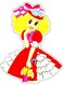 Girl Design Decorative Wall Sticker Multicolour