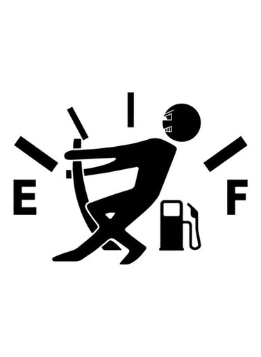 Reflective Oil Shortage Car Body Styling Sticker