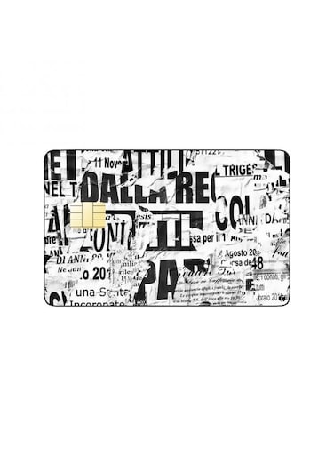 PRINTED BANK CARD STICKER Aesthetic Newspaper Drawing