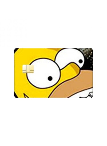 PRINTED BANK CARD STICKER Animation Homer From The Simpsons By 20Th Century