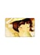 PRINTED BANK CARD STICKER Cute Girl Drawing Vintage Art With Clock