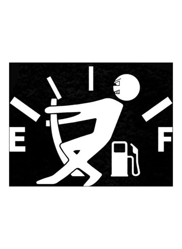 Reflective Oil Shortage Car Body Styling Sticker