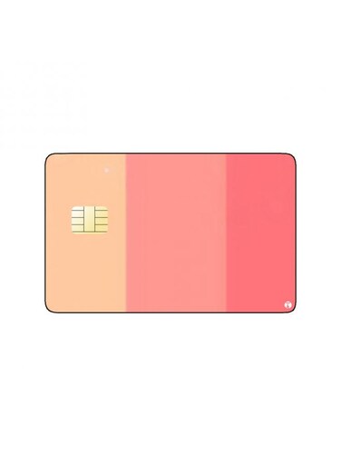 PRINTED BANK CARD STICKER Beautiful Colorful Stripes Drawing