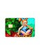 PRINTED BANK CARD STICKER Cute Girl Drawing Flying Off House