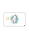 PRINTED BANK CARD STICKER Cute Rabbit Drawing With Roses