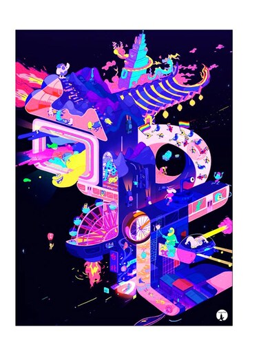 Printed Wall Sticker Multicolour 20cm