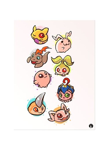 Printed Wall Sticker Multicolour 20cm