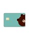 PRINTED BANK CARD STICKER Brown From Line Stickers