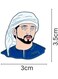 2 PCS METAL BADGE 2D STICKER IMAGE OF SHEIKH HAMDAAN BIN RASHID AL MAKTTOM