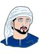 2 PCS METAL BADGE 2D STICKER IMAGE OF SHEIKH HAMDAAN BIN RASHID AL MAKTTOM