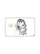 PRINTED BANK CARD STICKER Beautiful Black And White Butterfly Drawing
