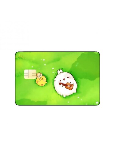 PRINTED BANK CARD STICKER Molang And Piu Piu Anime Characters