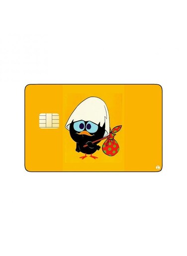 PRINTED BANK CARD STICKER Calimero Anime Character