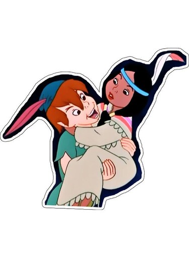 Girl and Boy Printed Decorative Wall Sticker Multicolour