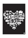 Printed Wall Sticker Multicolour 20cm