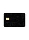 PRINTED BANK CARD STICKER Cute Space Doodles On Black Background