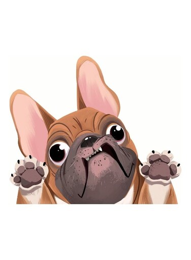 3D Unique Car Styling Funny Puppy Cartoon Car Sticker Colorful Window Body Vinyl Sticker Decal