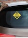 New Driver Please Be patient Vinyl Decal Die Cut Bike Car Sticker for Sides Hoods Bumper Rear Black Yellow)