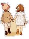 Kids Holding Hands Design Decorative Wall Sticker Multicolour