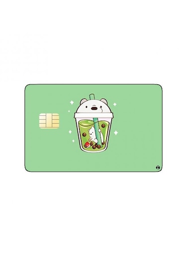 PRINTED BANK CARD STICKER Animation Ice Bear From We Bare Bears By Cartoon Network