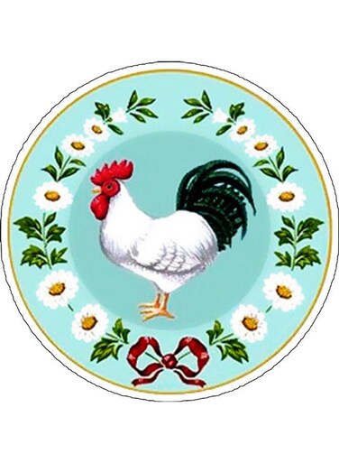 Rooster Design Decorative Wall Sticker Multicolour