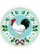 Rooster Design Decorative Wall Sticker Multicolour