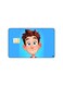 PRINTED BANK CARD STICKER Cute Boy Drawing With Red Shirt