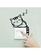 Paya Small Cat Switch Stickers Notebook Stickers Toilet Stickers Phone Stickers Wall Stickers Black 14*20cm