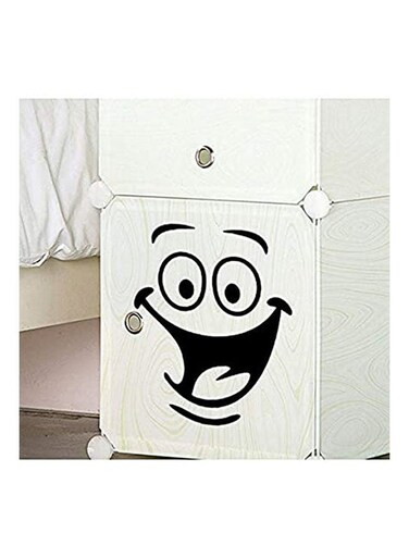 Cartoon Smiley Toilet Stickers Bathroom Creative Decorative Wall Sticker Decoration For The Doorbell Or Laptop Or The Switch Light Or The Car Refrigerator Bathroom Sticker Qz Black 24x18cm