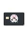 PRINTED BANK CARD STICKER Cute Girl Drawing With Pink Flowers