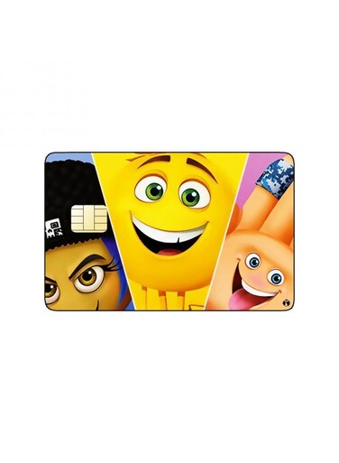 PRINTED BANK CARD STICKER Animation The Emoji Movie By Sony