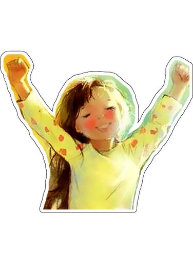Girl Design Decorative Wall Sticker Multicolour