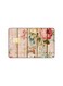 PRINTED BANK CARD STICKER Beautiful Wooden Wall With Flowers Drawing