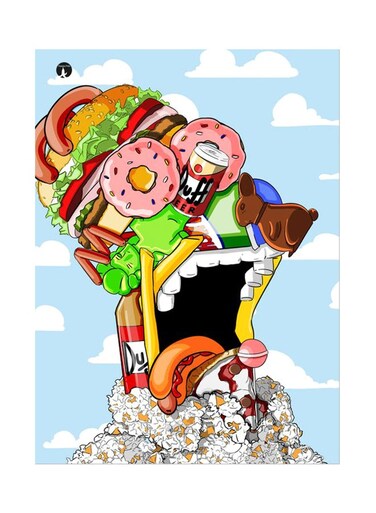 Printed Wall Sticker Multicolour 20cm