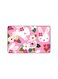 PRINTED BANK CARD STICKER Cute White Rabbits Drawing With Flowers