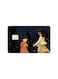 PRINTED BANK CARD STICKER Cute Girls Drawing At Night