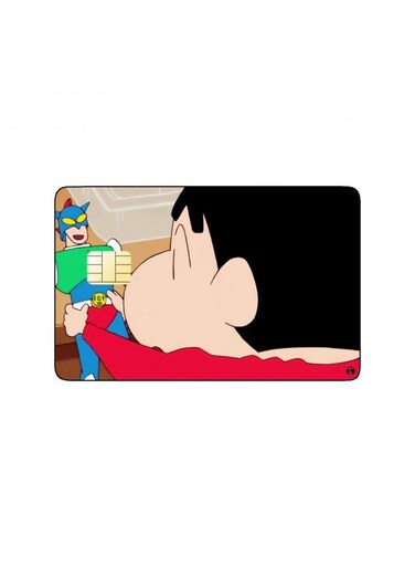 PRINTED BANK CARD STICKER Shinnosuke From Crayon Shin Chan Anime