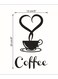 DIY Coffee Mug Wall Sticker Black 20x12.5cm